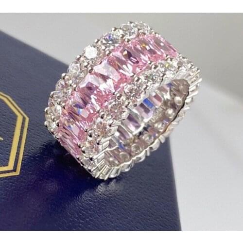 Top Quality 925 Sterling Silver Wedding Party Fashion Wild Noble Ring Jewelry Female Big Silver Ring