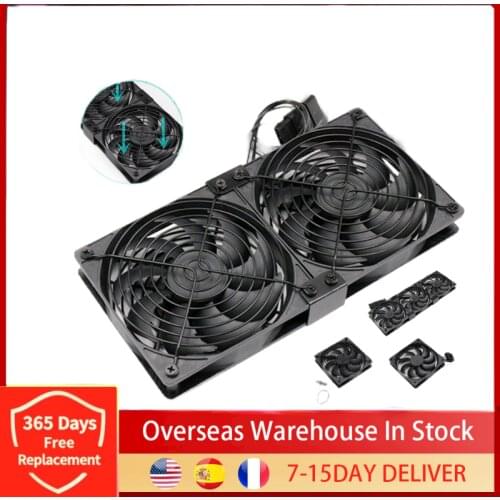 1/2/3pcs Mute PWM Temperature-Controlled Fan Cabinet Water-Cooled Computer Cooling Fan Heatsink For Bitcoin Mining Server