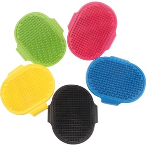 1Pc Pet Dog Cat Bath Brush Pet Comb Rubber Glove Hair Fur Grooming Massaging Massage Glove Pet Shower Dog Brushes Drop Shipping