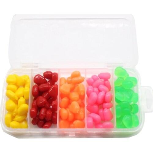 125 Pcs/Box Artificial Corn Kernel Soft Bait Soft Fishing Lure Fishing Accessories
