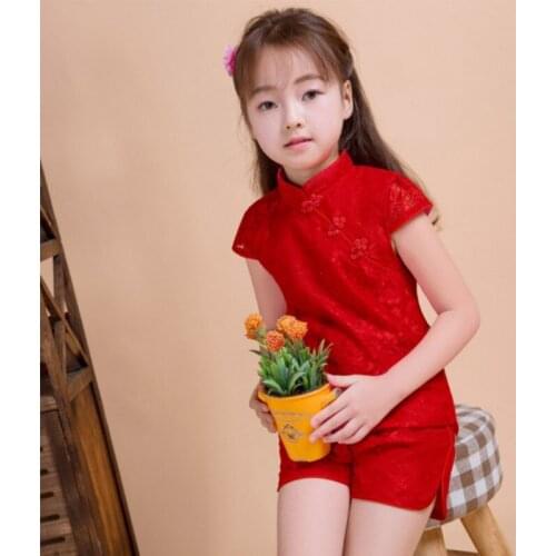 2019 Summer Tang Suit Children Clothing Sets Tops + Shorts Girls Cotton Outfits Kids Clothes Baby Girls Sleeveless Set