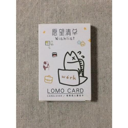 52mmx80mm hope list paper lomo card