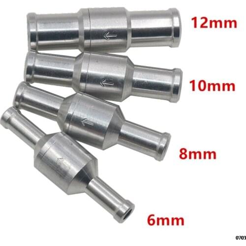 6-12mm One Way Check Valve Aluminium Alloy Fuel Non Return Check Valve Petrol Diesel For Car Automobile Oil Water Pumps Car Tool