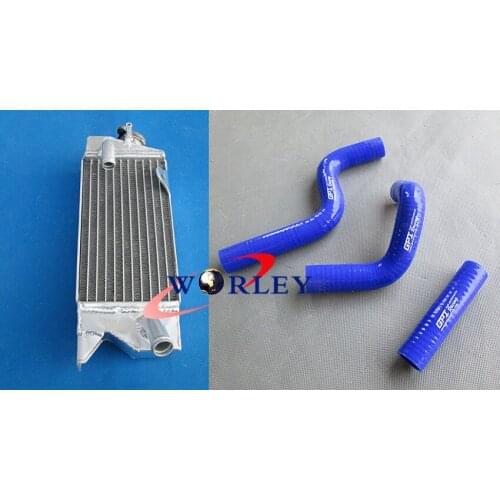 Aluminum radiator & silicone BLUE hoses for KAWASAKI KX80 KX85 KX100 1998-2009 brand new