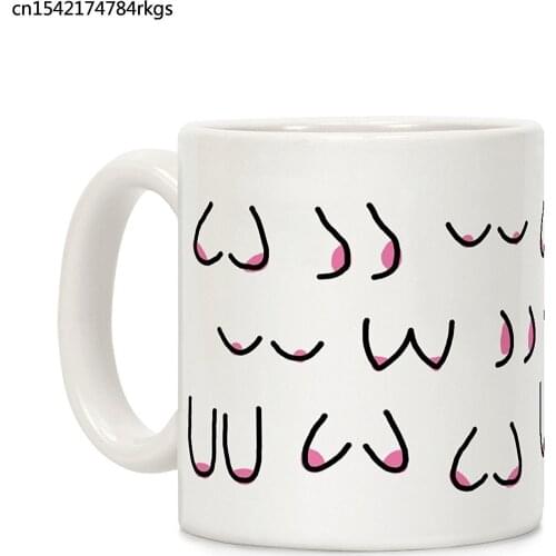 Doodle Boobs White 11 Ounce Ceramic Coffee Mug
