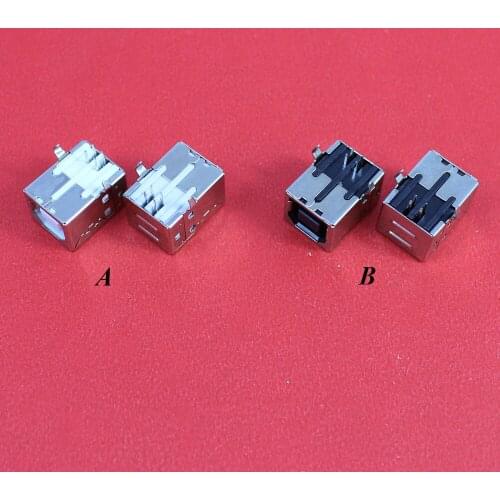 ChengHaoRan 1Piece PCB Mount 90 Degree 4 Pin USB 2.0 Type B Female Jack Socket,2 color to choose