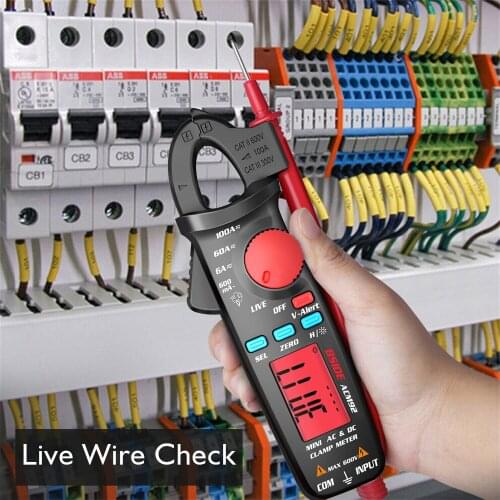 Digital Clamp Meter BSIDE ACM92 AC DC Current 100A 0.1/1mA Car repair Ammeter Multimeter Voltage Ohm Hz NCV Continuity Tester