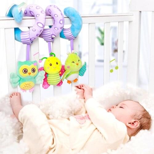 Kids Toys Hanging Spiral Rattle Stroller Cute Animals 0-12 Months Newborn Educational Toy for Children Crib Mobile Bed Baby Toys