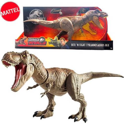 Jurassic World Original 56cm Bite Fight Tyrannosaurus Rex Large Competitive Movie Dinosaur Model Action Figure Toy for Children