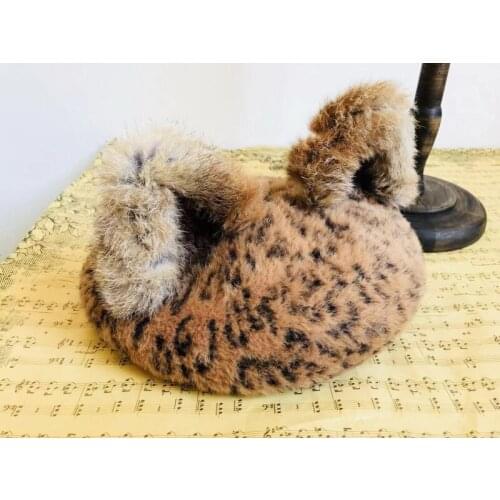 2020 New Winter Fashion Real Raccoon Gross Stereo Ears Cotton Mink Hair Beret Ma'am Lovely Cute Keep Warm Painter Hats