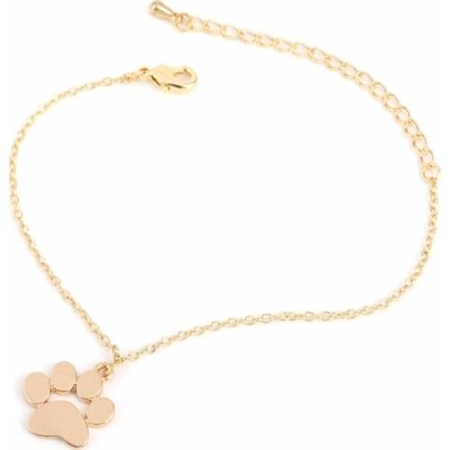 Wholesale 10pc New Simple Tassut Cat Dog Paw Print Animal Bracelet Women Pendant Fashion Jewelry Carter Love Bracelets