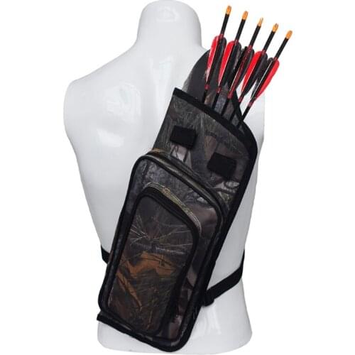 Arrow Quiver Adjustable Archery Bag Hunting Back Arrow Quiver Tube with Back Strap Archery Arrow Case Holder