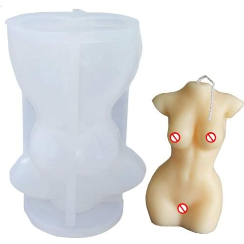 Silicone Body Candle Mold Wax Mould Female Design Homemade Art Body Molds for Candle Soap Making Decorating