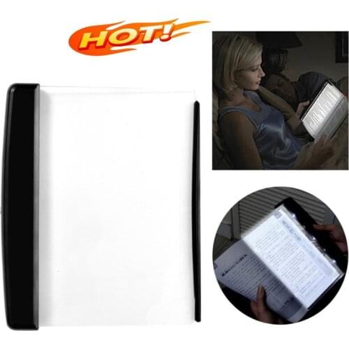LED Reading Light Book Lights Eye Reading Lamp Creative Flat Plate LED Book Light Reading Night Light Portable Travel