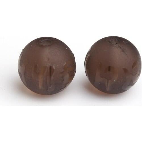 TSB0101 Tibetan Mantras Beads Natural Tea Crystal Matte Frosted Beads 10mm 10beads lot OM MANI PAD ME HUM