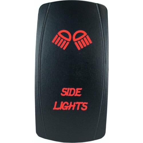 Fuleem Universal Car Laser Monmentary RED LED SIDE LIGHTS 5Pin Toggle Rocker Switch for Car Boat ATV