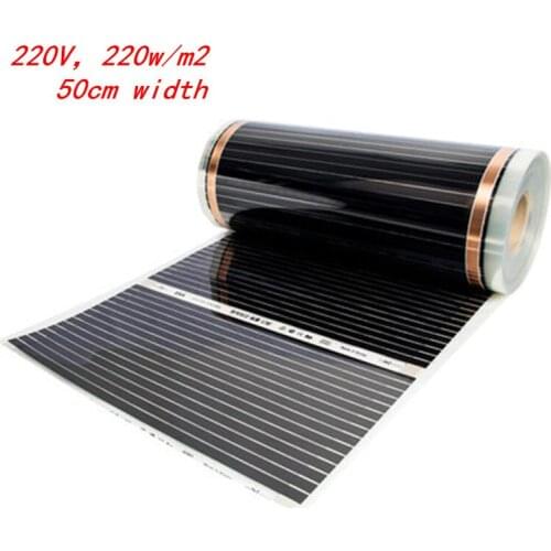 All Sizes AC220V Far Infrared Underfloor Heating Film 220w/m2 Electric Floor Warming Mat