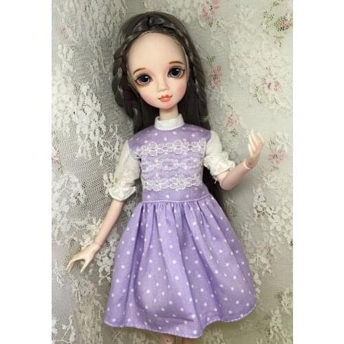 [wamami] 12" Doll Point BJD Clothes Dress 1/6 Doll Wave Purple
