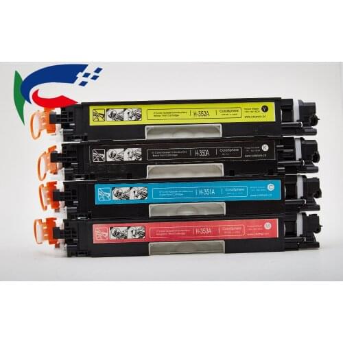 1 sets 4pcs Compatible CF350A CF351A CF352A CF353A 130A Color Toner Cartridge for hp Color LaserJet Pro MFP M176n, M176 M177fw