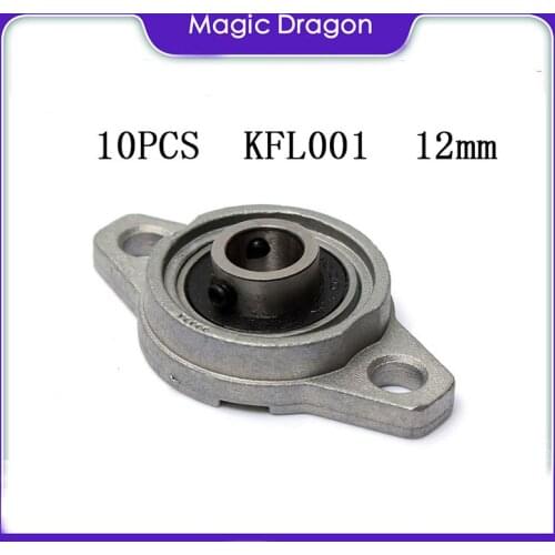 Magic Dragon 10PCS KFL001 K001 KF001 12mm High quality Bore Diameter FL001 Pillow Block Bearing Flange Rhombic Bearings
