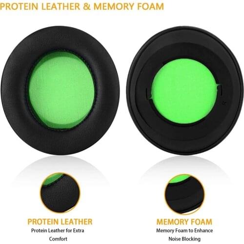 2 Pcs Replacement Memory Foam Ear Pads Cushion Cover for Razer Kraken Pro V2 Oval Ear Headphone