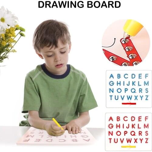 2 In 1 Magnetic Drawing Board toys Alphabet Letter Tracing Board Educational Letters Read Write Learning Alphabet Preschool Gift