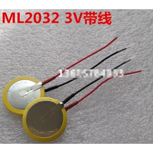 20PCS ML2032 3V Leaded Lithium Battery Replaces CR2032 3V Button Battery Genuine ML2032