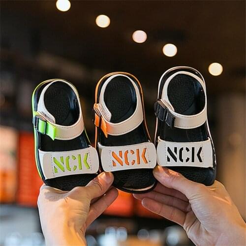 2021 Baby Summer Shoes 1-6 Years Baby Girls Boys Non-slip Soft Bottom Sandals Size 22-31 Kids Shoes Beach Sandals Open Toe