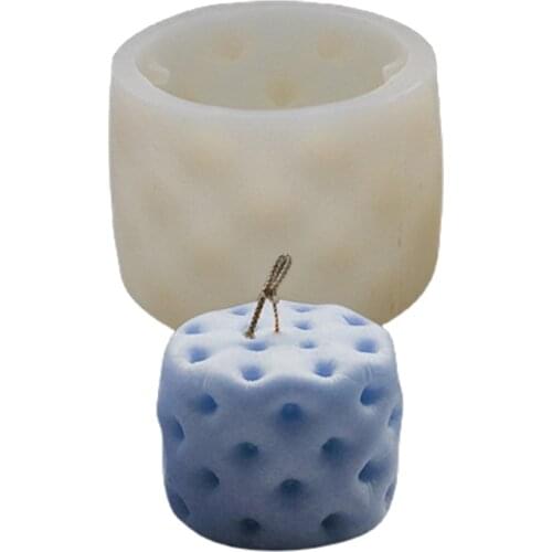 M17D 3D Flower Shape Candle Mold Silicone Soap Making Mould Fondant Candy Cake Baking