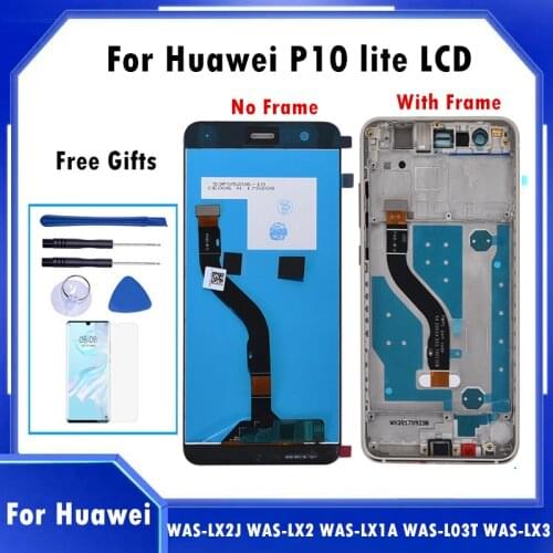 5.2" LCD For Huawei P10 Lite WAS-LX1 WAS-LX1A Touch Screen Digitizer Assembly With Frame For HUAWEI P10Lite Lcd Display Screen