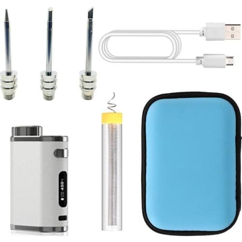 Battery Soldering Iron Wireless Portable Rechargeable Soldering Iron 510 Interface Soldering Iron Head Soldering Repair Tool