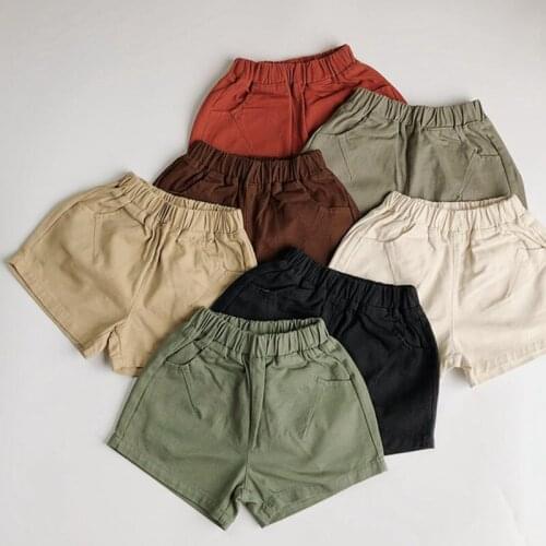 New Boys Girls Candy Color Children Pants Summer Kids Baby Short Pants Loose Kids Short Pants For Boys Girls Casual Pants