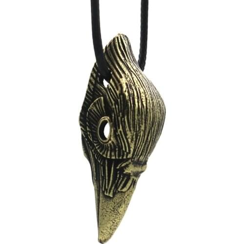 Personality Retro Phoenix Bird Pendant Necklace Silver Color Pendant Wax Rope Chain Necklace Mens Rock Hip Hop Party Jewelry