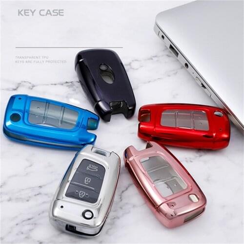 360° Protection TPU Car Key Case For HYUNDAI Key Cover Anti-wear Transparent Key Shell For HYUNDAI Creta I10 I20 I30 I40 IX20
