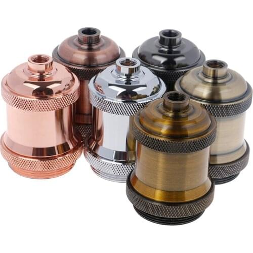 Edison Lamp Holder E27 E26 Screw Bulb BaseAluminum Light Socket Industrial Retro Fittings Lamp Holder Fixture Pendant Lights