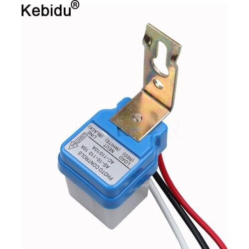 Kebidu AC DC 220V 10A Photoswitch Sensor Auto On Off Photocell Street Light Photoswitch Sensor Switch wholesale