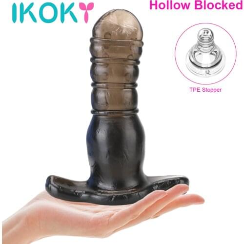 IKOKY G-spot Stimulator Prostate Massager Soft Butt Plug Anal Dilator Hollow Anal Plug Masturbation Sex Toys for Women Men Gay