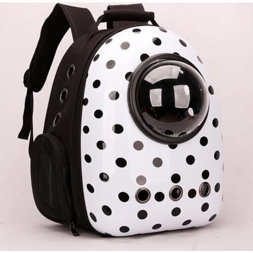 Cute Pet Backpack Travel Bag Outside The Transparent Air Box Space Dog Cat Portable Breathable Bag Practical Small Pets