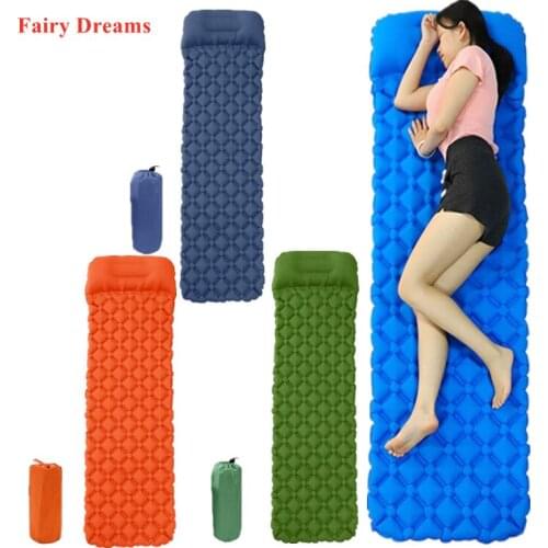Air Inflatable Mattress Camping Pad Air Mat Ultralight Tent hiking Trekking Portable Travel Sleeping Folding Bed