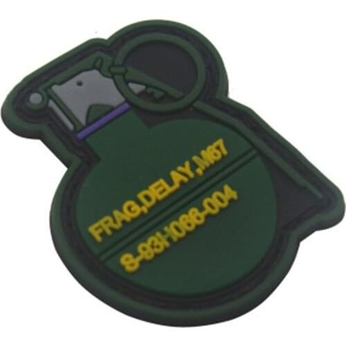 Hand grenade chest personalized army fan outdoor PVC glue drop Velcro armband backpack with badge