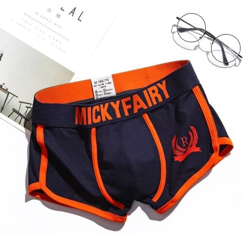 Mens Underwear Pure Cotton Large Size Sexy Korean Shorts New Personalized Printing Fashion Sports Boxer Pants