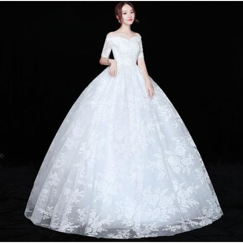 AIJINGYU Dresses 2021 Free Shipping On Party Sequin Ball Alternative Plus Size African Gown Wedding Gowns With Price