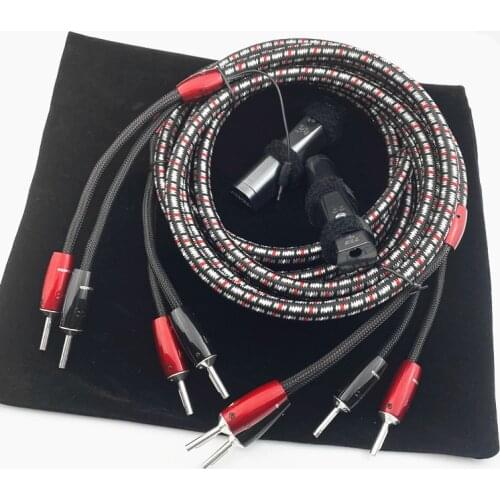 CV8 Full-Range Hifi Audio Speaker Cable Silver Banana Spade Plugs New Carbon 72V DBS