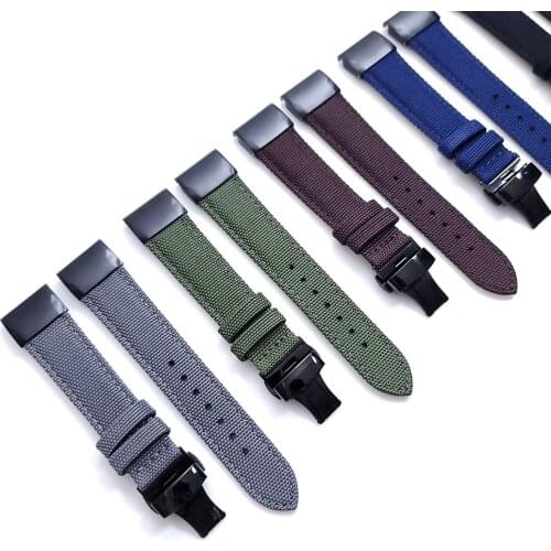 Butterfly Buckle Canvas Nylon Watchband For Fenix 5X 5 Forerunner 935 945 Strap For Garmin Fenix 6 6X Pro Quick Fit Watch Band