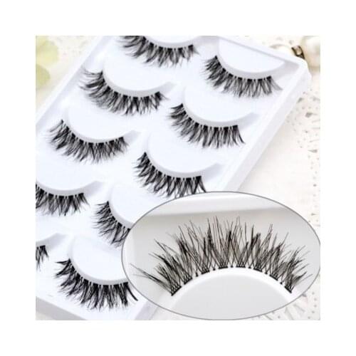 Handmade Messy Cross Thick Natural Fake Eye Lashes High quality Transparent False Eyelahes Professinal Makeup tool
