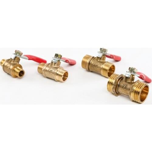 Plumbing Fittings Male 1/8'' 1/4" 3/8'' 1/2'' Male BSPT Full Ports Brass Ball Valve Two Way Connection Air Water Gas Globe valve