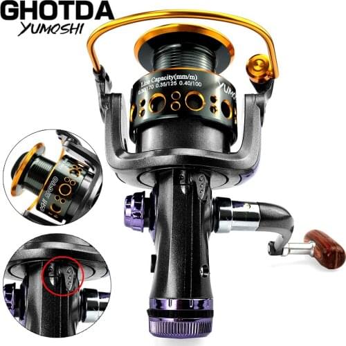 Spinning Reel Saltwater Dual Brake Gear Ratio 5.0:1/5.2:1 Metal Spool Casting Fishing Reel 3000 4000 5000 6000