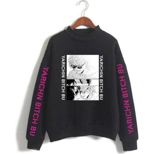 Yarichin Bitch Club Tracksuit Turtleneck Sweatshirt Women Men Outwear Harajuku Streetwear Japanese Manga Fashion Clothes Tops