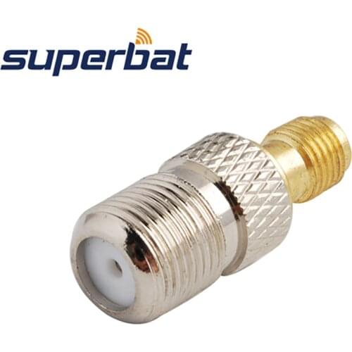 Superbat 5pcs SMA-F Adapter SMA Jack to F Female Straight RF Coaxial Connector
