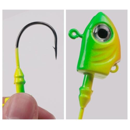 3D Simulation Eyes Complex Jig Lead Head Hook 10g-43g Hard Bait With Sharp Single Hook Swimbait Wobbler Bionic Bait Fishing Lure
